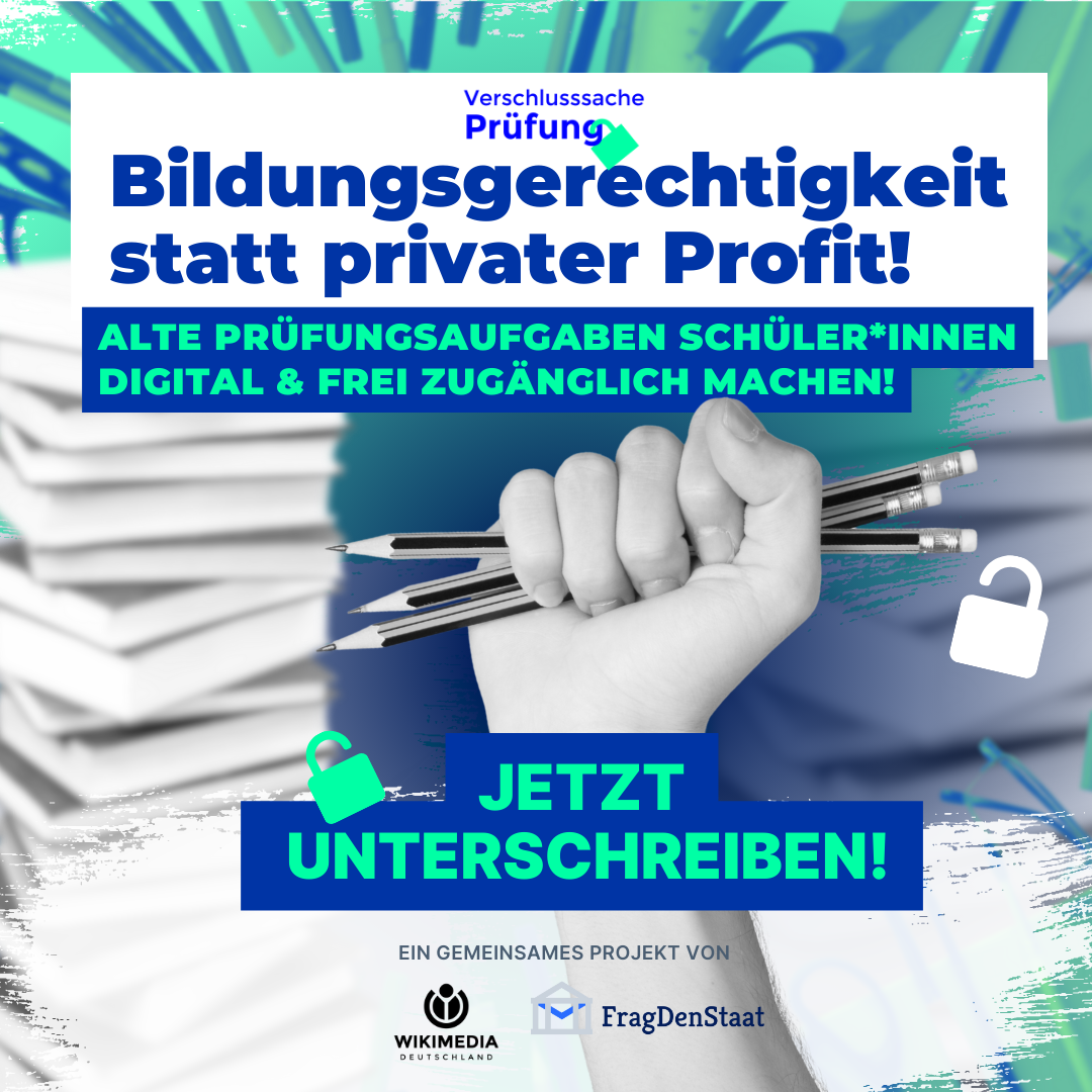 Bildungsgerechtigkeit zu freien Zugänglichkeit von alten Prüfungsaufgaben